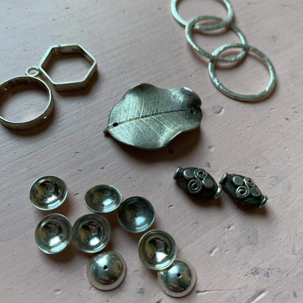 Mixed Lot of Sterling Silver Jewelry Making Findings
